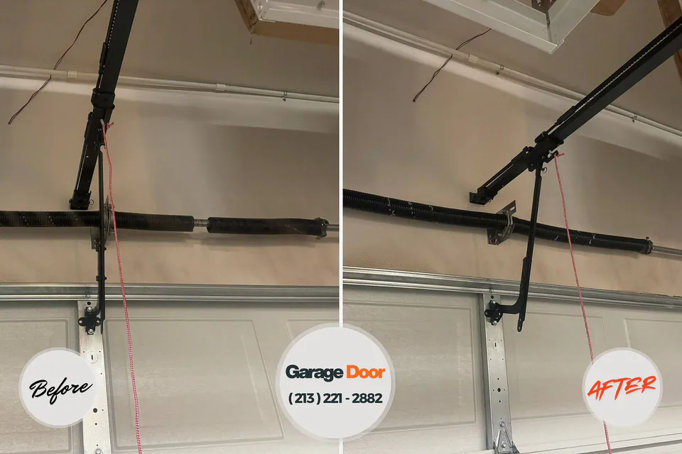 Before and after: garage door repair West Hamburg, PA